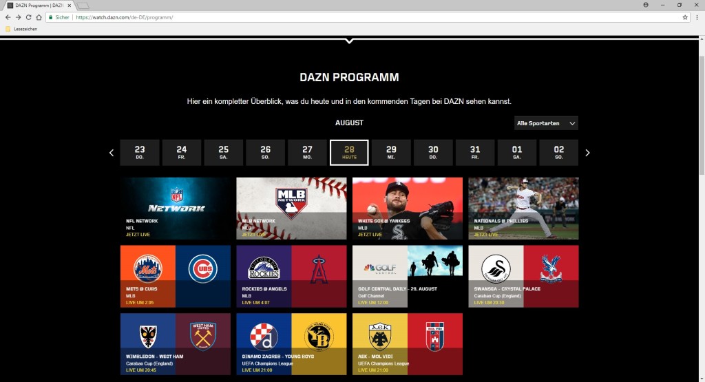 Netflix des Sports: Mit der DAZN App können Sie von unterwegs Live-Sport streamen